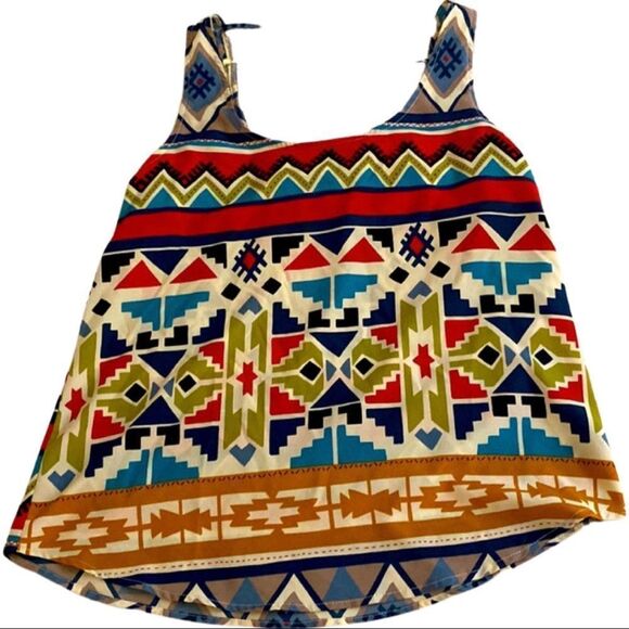 Forever 21 Boho Sleeveless Navajo Top - Picture 1 of 6